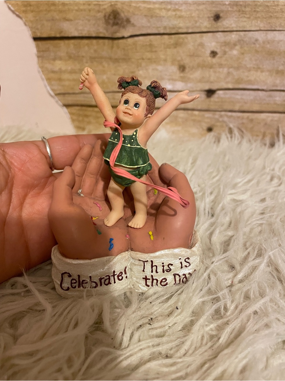 In His Hands KVK Figurine Celebrate This Is The Day Psalms